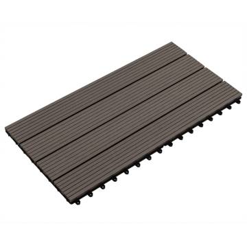 Decking Tiles 6 pcs WPC 60x30 cm Dark Brown - Quality & Durability