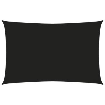 Sunshade Sail Rectangular 2x5m Black - Protect from Sun & Rain