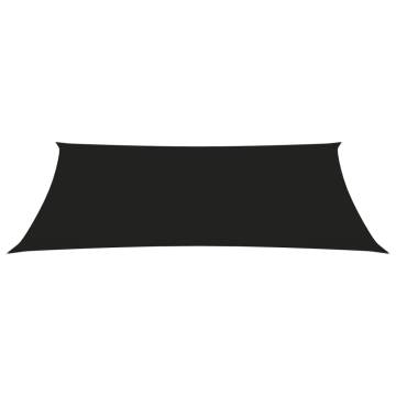 Sunshade Sail Rectangular 2x5m Black - Protect from Sun & Rain