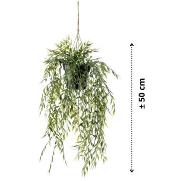 Emerald Bamboo Hanging Bush in Pot 50 cm | Hipomarket