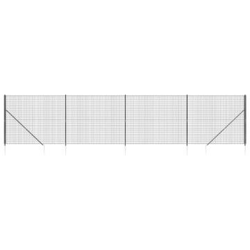 Wire Mesh Fence with Spike Anchors Anthracite 1.4x10 m - Secure Barrie