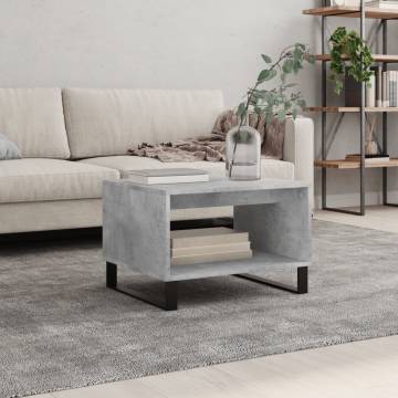 Stylish Concrete Grey Coffee Table - 60x50x40 cm