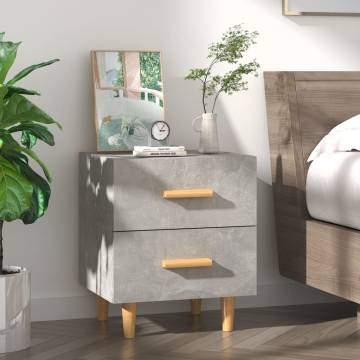 Bed Cabinet Concrete Grey - Scandinavian Style & Storage