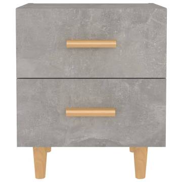 Bed Cabinet Concrete Grey - Scandinavian Style & Storage