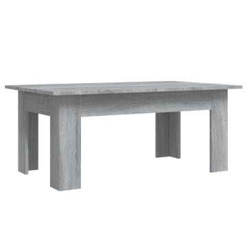 Modern Grey Sonoma Coffee Table | Engineered Wood | 100x60x42 cm