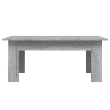 Modern Grey Sonoma Coffee Table | Engineered Wood | 100x60x42 cm