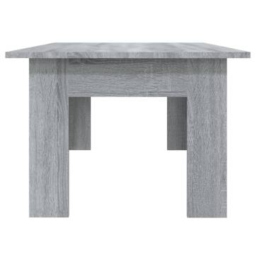 Modern Grey Sonoma Coffee Table | Engineered Wood | 100x60x42 cm