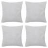 4 White Cushion Covers Cotton 50 x 50 cm Colour white Size 50 x 50 cm Quantity in Package 1 