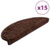 Carpet Stair Treads - 15 Pcs Brown | Non-Slip & Washable