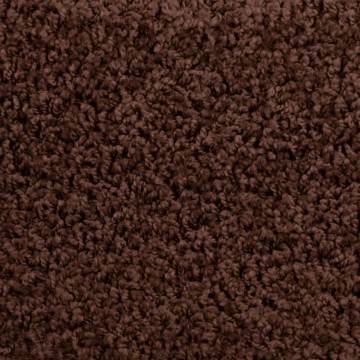 Carpet Stair Treads - 15 Pcs Brown | Non-Slip & Washable