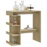 Bar Table with Storage Rack Sonoma Oak | Stylish & Space-Saving