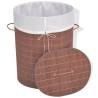 Bamboo Laundry Bin Oval Brown - Stylish Storage Solution