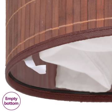 Bamboo Laundry Bin Oval Brown - Stylish Storage Solution