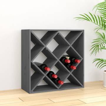 Elegant Grey Pine Wine Cabinet - 62x25x62 cm