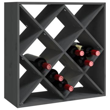 Elegant Grey Pine Wine Cabinet - 62x25x62 cm