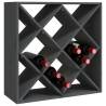 Elegant Grey Pine Wine Cabinet - 62x25x62 cm