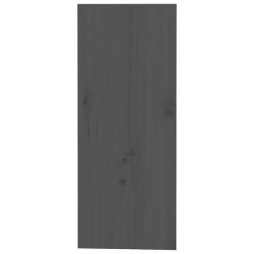 Elegant Grey Pine Wine Cabinet - 62x25x62 cm