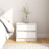 Bedside Cabinet White 40x30.5x35.5 cm Solid Pine Wood Colour white Quantity in Package 1 