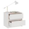 Elegant White Bedside Cabinet - Solid Pine Wood | HipoMarket