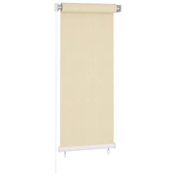 Outdoor Roller Blind Cream 60x140 cm - Privacy and Style