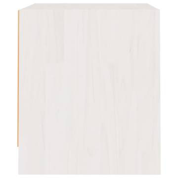 Elegant White Bedside Cabinet - Solid Pine Wood | HipoMarket