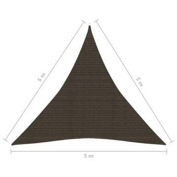 Sunshade Sail 5x5m Brown | HDPE Sun Protection - Hipo Market