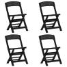 Folding Garden Chairs 4 pcs PP Anthracite | Stylish & Functional