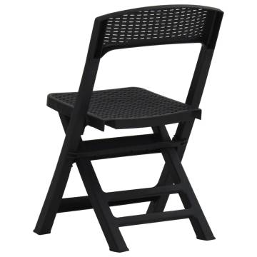 Folding Garden Chairs 4 pcs PP Anthracite | Stylish & Functional