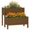 Honey Brown Solid Pine Planter - 84.5x84x75 cm | HipoMarket