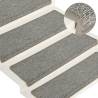 Carpet Stair Treads 15 pcs 65x21x4 cm White and Grey Colour white and grey Size 65 x 21 x 4 cm Quantity in Package 15 