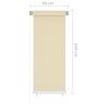 Outdoor Roller Blind Cream 60x140 cm - Privacy and Style