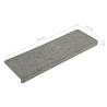 Carpet Stair Treads - 15 Pcs White & Grey | Hipomarket UK