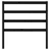 Stylish Black Bed Headboard - Solid Pine Wood 95x4x100 cm