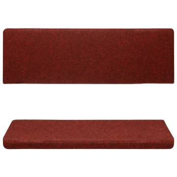 Stair Mats 5 pcs Bordeaux Red - Non Slip & Comfortable