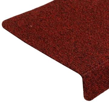 Stair Mats 5 pcs Bordeaux Red - Non Slip & Comfortable