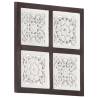 Hand-Carved Wall Panel MDF 40x40x1.5 cm Brown and White Colour brown and white Size 40 x 40 x 1.5 cm Quantity in Package 1 