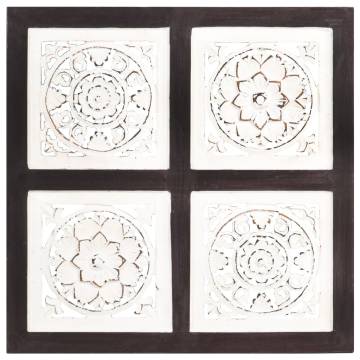 Hand-Carved Wall Panel MDF 40x40 cm - Elegant Home Decor