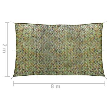 Camouflage Net with Storage Bag 2x8m Green - Hipomarket