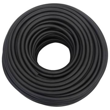 Hybrid Air Hose Black 0.6" 20m - Durable Rubber & PVC