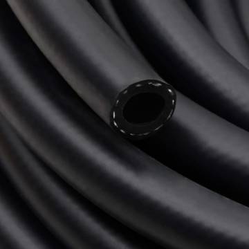 Hybrid Air Hose Black 0.6" 20m - Durable Rubber & PVC