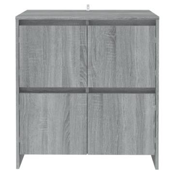 Stylish Grey Sonoma Sideboard - 70x41x75 cm