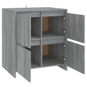 Stylish Grey Sonoma Sideboard - 70x41x75 cm