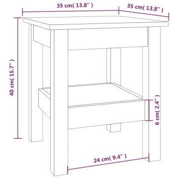 Elegant Pine Wood Coffee Table | 35x35x40 cm | Hipomarket