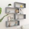 Wall Cube Shelf 4 pcs Concrete Grey 60x15x23 cm Engineered Wood Colour concrete grey Size 60 x 15 x 23 cm Quantity in Package 4 Number of Pieces 1 