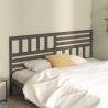 Stylish Grey Bed Headboard - Solid Wood Pine - 206x4x100 cm