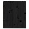 Wall Cabinets 2 pcs Black - Solid Pinewood | HipoMarket