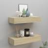 Wall-mounted Drawer Shelves 2 pcs Oak 60x23.5x10cm MDF Colour oak Size 60 x 23.5 x 10 cm Quantity in Package 2 Number of Pieces 1 