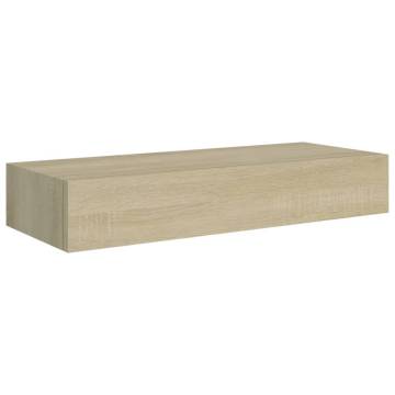 Wall-Mounted Drawer Shelves - 2 pcs Oak | HipoMarket UK