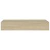 Wall-Mounted Drawer Shelves - 2 pcs Oak | HipoMarket UK