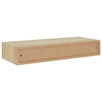 Wall-Mounted Drawer Shelves - 2 pcs Oak | HipoMarket UK